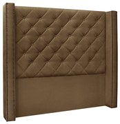 Cabeceira Cama Box Casal King 195cm Vicenza Suede Caramelo - Sheep Estofados - Marrom