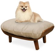 Cama Pet Costela para Cães e Gatos Almofadada Suede Nude