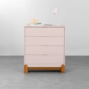 Cômoda Lotus 4 Gavetas - Rosa Fosco
