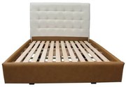 Cama Oslo Bege e Caramelo para Colchão Queen 158cm - 67406 Sun House