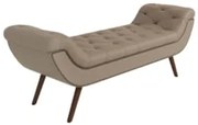 Puff Recamier Calçadeira 140cm Pés Palito Madeira Vêneto Z37 Corano Be
