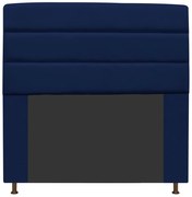 Cabeceira Estofada Turim 160 cm Queen Size Suede Azul Marinho - ADJ Decor