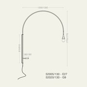 Arandela Jazz Pivô 09X177X130Cm 1Xe27 - Usina 52005/130 (BT - Branco Texturizado)