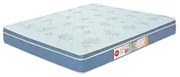 Colchão Casal Sleep Max Espuma D45 138x188x25cm Branco/Azul - Castor