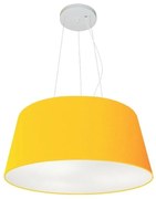 Lustre Pendente Cone Md-4048 Cúpula em Tecido 21/50x40cm Laranja - Bivolt