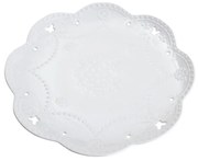 Prato De Servir Porcelana Butterfly Branco 32cm 26417 Wolff