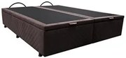 Base Box Baú para Cama Casal Queen 158x198cm Bipartido Liz S05 Suede B