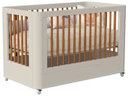 Berço Mini Cama Boom Slim com Rodízios - Areia Fosco