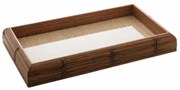 Bandeja Madeira Bambu Com Sisal Natural 30x17x4cm 13444 Woodart