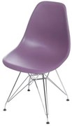 Cadeira Eames Polipropileno Roxa Base Cromada - 53425 Sun House