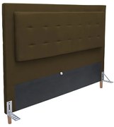 Cabeceira Cama Box Casal 140cm Paris Suede Marrom - Sheep Estofados - Marrom