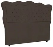 Cabeceira Casal King Cama Box 195cm Oregon I02 Veludo Marrom - Mpozena