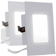 Kit 10 Balizador Lumin&aacute;ria Parede Embutir Caixa 4x2 Escada L&acirc;mpada LED G9 Branco