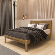 Cama Casal Decorativa Every Madeira 140CM Freijó - G74 - Gran Belo