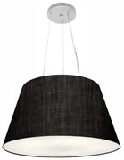 Lustre Pendente Cone Md-4141 Cúpula em Tecido 30/50x35cm Preto - Bivolt