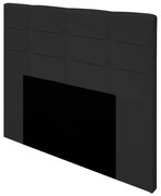 Cabeceira Esmeralda Para Cama Box Casal 140 cm Corino - D'Rossi - Preto