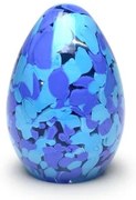 Peso Multicor Pequeno Oval Azul e Água-marinha Murano Cristais Cadoro