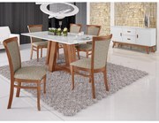 Conjunto de Jantar Mônaco Miller Interiores - Mesa 2,00 com 8 cadeiras