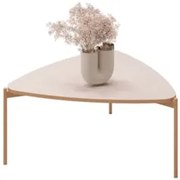 Mesa de Centro Orgânica Para Sala Pé Metal Zira D04 Off White - Mpozen