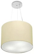 Lustre Pendente Cilíndrico Vivare Md-4183 Cúpula em Tecido 40x30cm - Bivolt