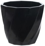 Vaso Torcido Decorativo Preto 12x13,5 cm - D'Rossi