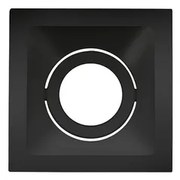 Plafon Embutir Aluminio Square Ghost 9Cm - PRETO