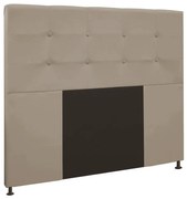 Cabeceira Safira Para Cama Box Casal 140 cm Suede - D'Rossi - Bege