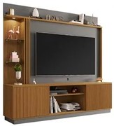 Estante Home Theater Para TV Até 65 Pol. Atlanta Cinamomo/Titanium - B