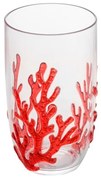 Jogo 6 Copos Altos Acrílico Coral Vermelho 650ml 28329 Bon Gourmet