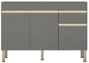 Balcão Gabinete para Pia sem Tampo 120cm Lina K02 Gris - Mpozenato