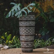 Vaso de Madeira Étnico | Timor