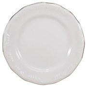 Prato Sobremesa 19Cm Porcelana Schmidt - Dec. Filetado Prata Pomerode 0012