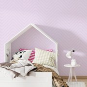 Papel De Parede Rosa Chevron Para Quarto De Menina