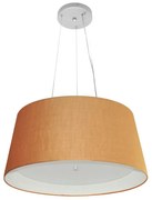 Pendente Cone Palha e Branco MJ-4144 Para Mesa de Jantar e Estar