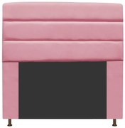 Cabeceira Estofada Turim 160 cm Queen Size Suede Rosa Bebê - ADJ Decor