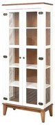 Cristaleira Bia 2 Portas cor Branco com Amendoa 180 cm - 62924 Sun House