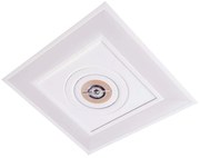 Embutido Premium Pro 23X23X05Cm 01Xpar20 Led 16,4W Bivolt | Usina 1925... (BT - Branco Texturizado, 3000k)