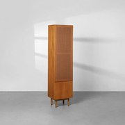 Cristaleira Frame Palha Natural 2 Portas - Nozes