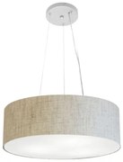 Lustre Pendente Cilíndrico Vivare Md-4184 Cúpula em Tecido 45x15cm - Bivolt