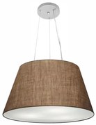 Lustre Pendente Cone Md-4141 Cúpula em Tecido 30/50x35cm Café - Bivolt