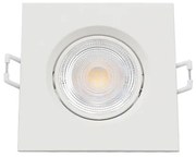 Plafon Led Embutir Quadrado Branco 6,2w Luz Branca