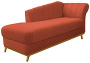 Recamier Vanessa 140cm Lado Esquerdo Suede Terracota- ADJ Decor