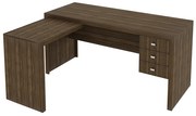 Mesa para Escritório Home Office ME4106 MDP Nogal G69 - Gran Belo