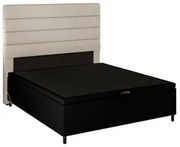 Cabeceira com Base Cama Box Baú Casal 138x188cm Hit ID5 Corano Preto/L