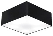 Plafon Quadrado Md-3050 Cúpula em Tecido 12/40x40cm Preto - Bivolt