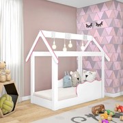 Cama Mini Casinha Montessoriana Infantil Rosa