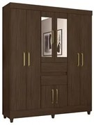 Guarda Roupa Casal 8 Portas 2 Com Espelho Elite 2 Gavetas Munique D02