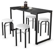 Conjunto Mesa de Cozinha Prattica Industrial 120cm com 4 Banquetas F02