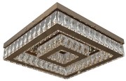 Plafon Led Sobrepor 33w 3300lm 3000k Cristal Dourado