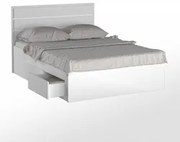 Cama de Casal com Cabeceira 147cm 4 Gavetas Dreams F04 Branco - Mpozen